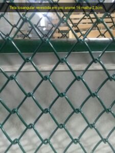 Telas Losangulares revestidaem pvc 16x2,5 cm Ar. 16 malha 2,5cm